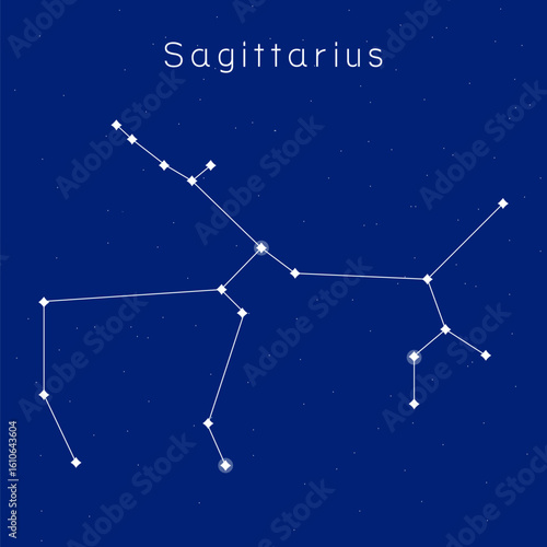 射手座　星座イラスト