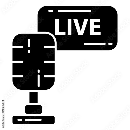 Live podcast glyph