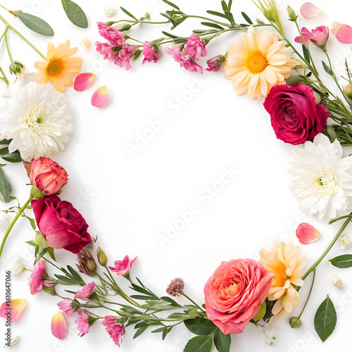 Wallpaper Mural Digital collage of vintage flowers layered with textured background for artistic mixed-media design Torontodigital.ca