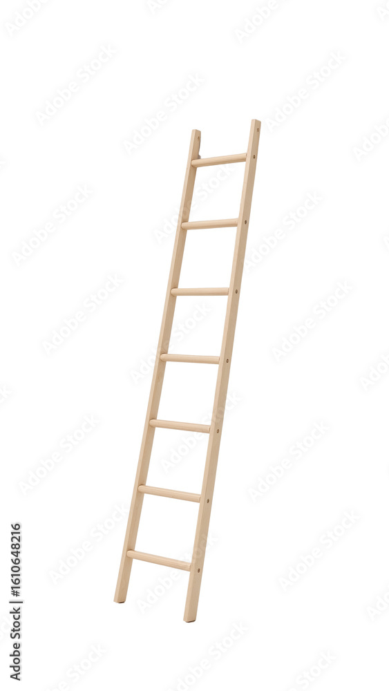 Isolated wooden ladder against a featureless backdrop, studio shot of a climbing structure, clean Isolated wooden ladder against a featureless backdrop, studio shot of a climbing structure, clean