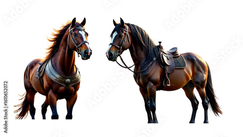 horse isolated on white background