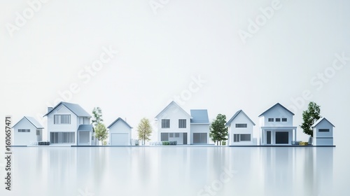 Wallpaper Mural modern and professional design representing mortgage on blurred background  Torontodigital.ca