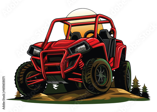 3d illustration of terrain vehicle