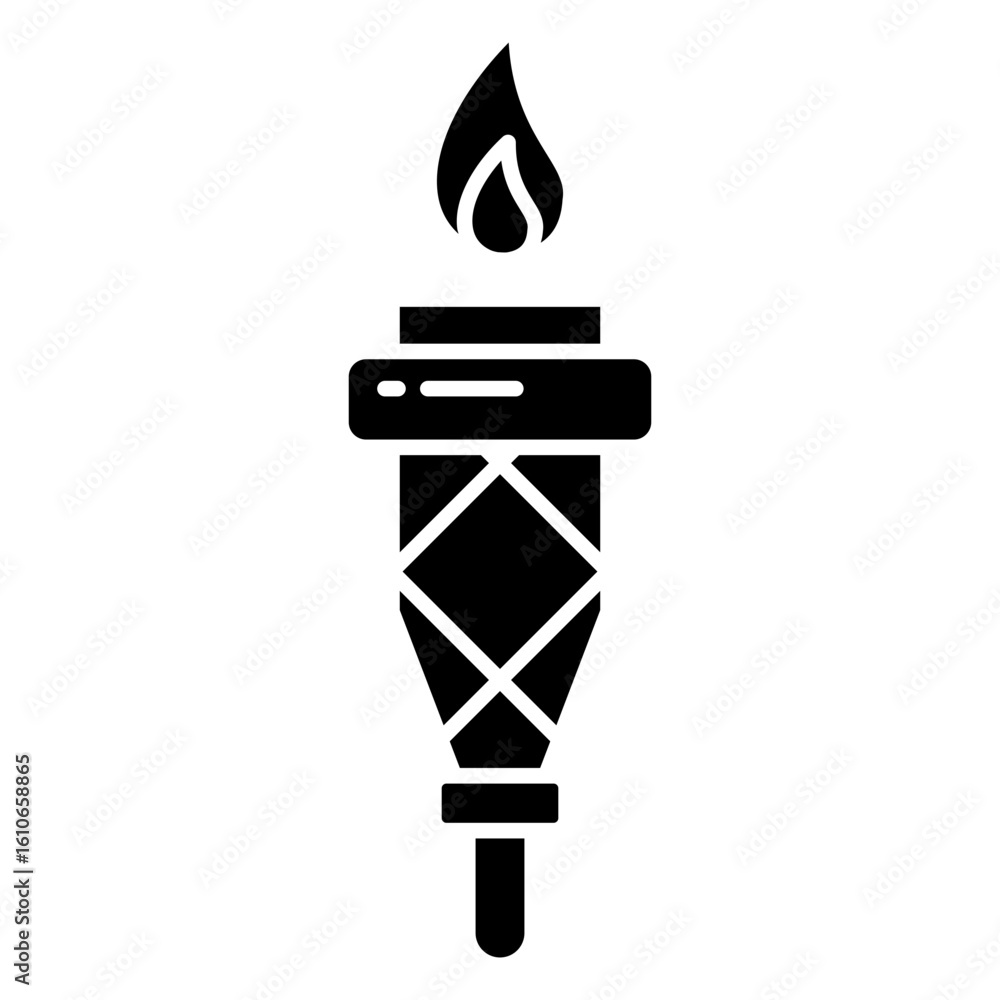 Fototapeta premium torch glyph