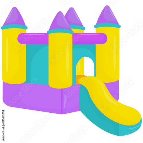 Vibrant Inflatable Bouncy Castle & Slide Collection - Kids Playtime Fun