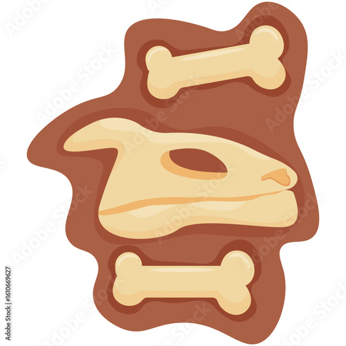Archeology & Paleontology Tools and Discoveries Equipment Vector Collection