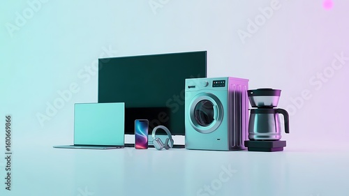 Various home appliances and gadgets