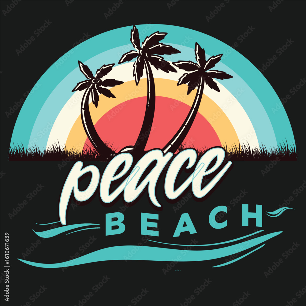 Fototapeta premium Abstract geometric composition with vibrant color palette and clean typography