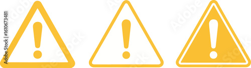 Warning attention icons.Attention caution sign warning symbol icon set danger Exclamation mark signs.Warning icons.Caution alarm sign set.