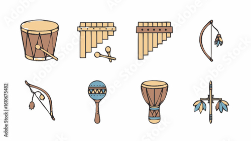 Collection of Indigenous Musical Instruments and Ritual Objects.