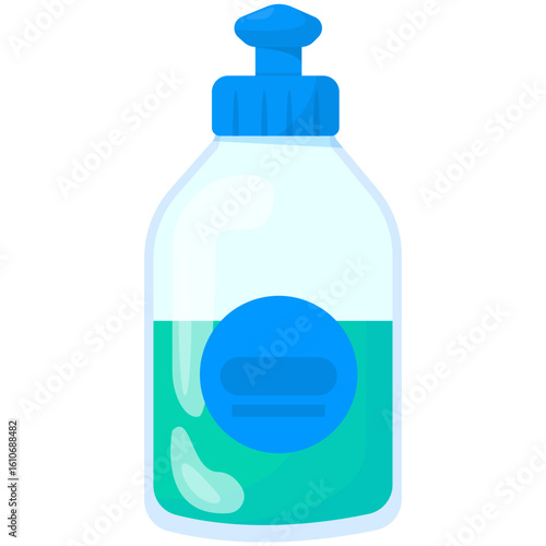 Household Cleaning Products and Detergents Vector Set