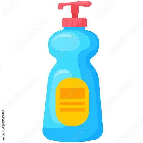 Household Cleaning Products and Detergents Vector Set