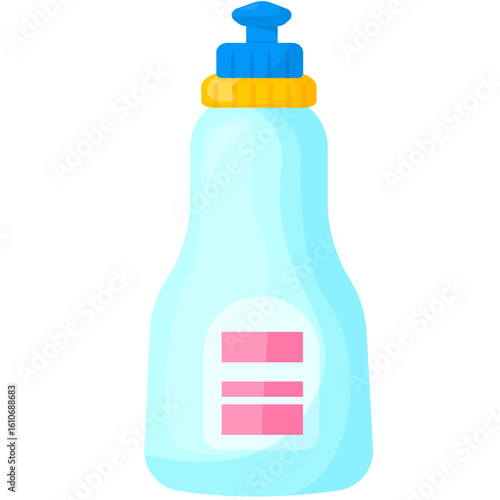 Household Cleaning Products and Detergents Vector Set