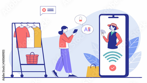 Ai powered virtual stylist app for online fashion shopping experience and personalized clothing recommendations