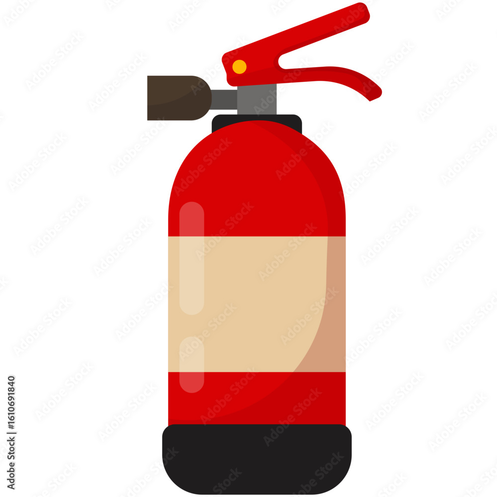 Obraz premium Fire Safety and Firefighting Equipment Fireman Firefighters Vector Icon Set