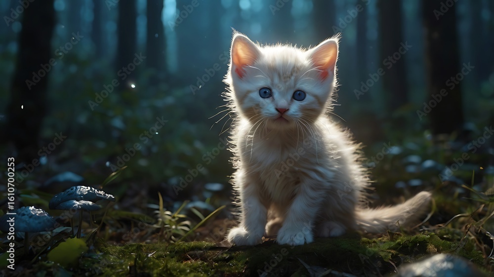 Obraz premium cat on the ground