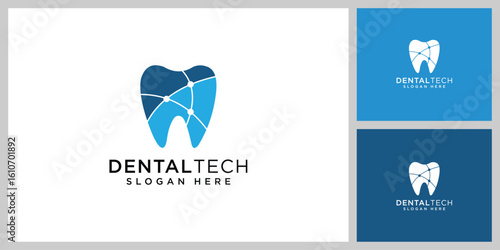 dental technology logo vector design template