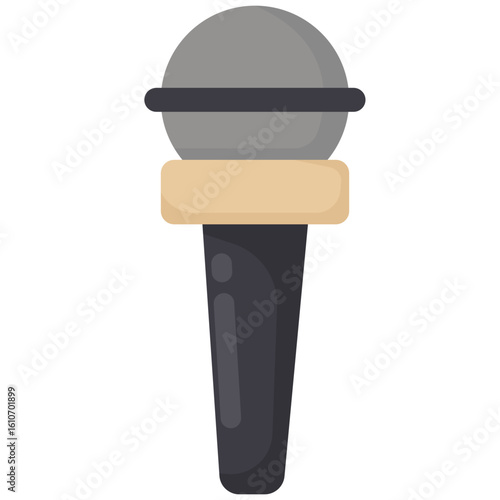 News Reporting and Journalism Equipment News Reporter Anchor TV Vector Icon Set