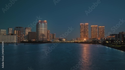 豊洲タイムラプス０１（夕方から夜