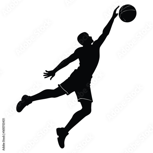 basketball slam dunk pose