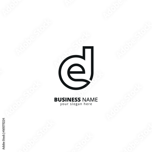 Alphabet Letter CD DC Logo with Geometric Shapes. Bold and Minimal Tech Brand Identity Design.