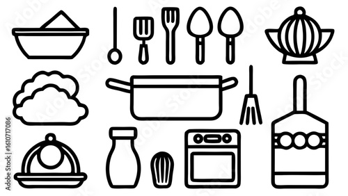 set of kitchen tools