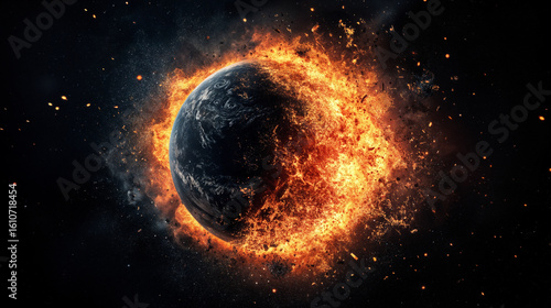 Planet being destroyed