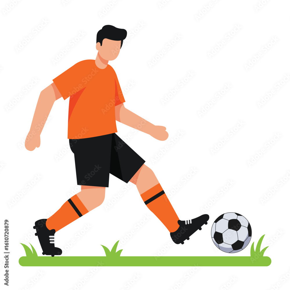 soccer player vector art design illustration soccer player vector art design illustration