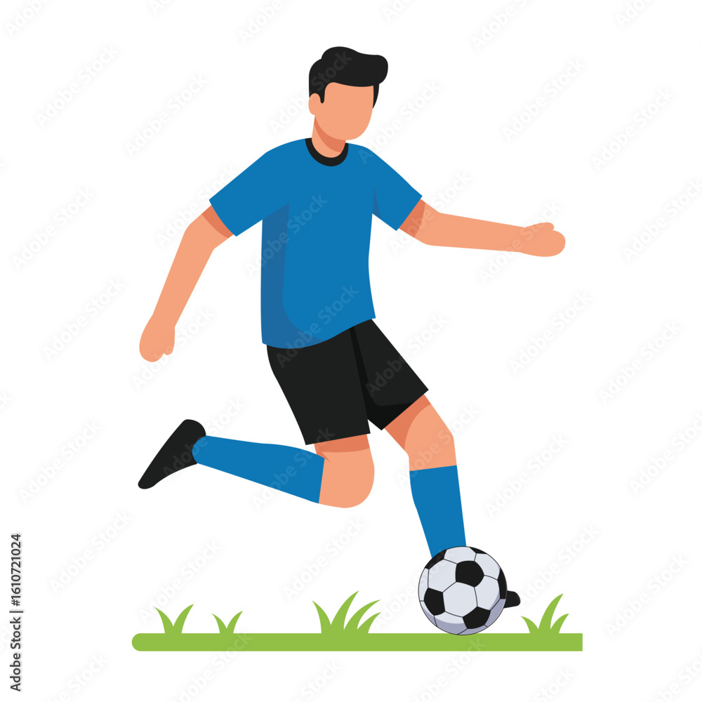 Obraz premium soccer player vector clipart design illustration