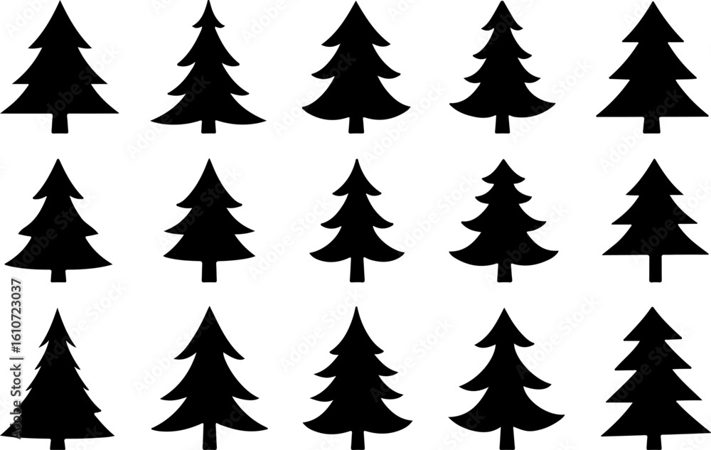Obraz premium : Pine Tree Trio vector bundle