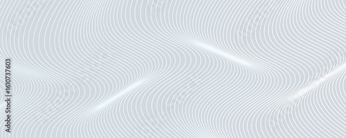 Abstract background with white holographic line pattern in luxury pastel colors. Premium horizontal vector design template for business banner, prestigious voucher, wedding invitation.