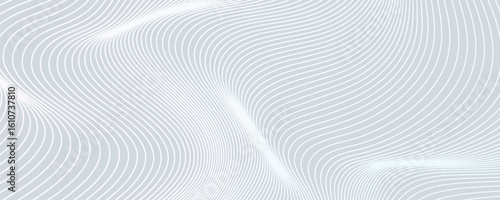 Abstract background with white holographic line pattern in luxury pastel colors. Premium horizontal vector design template for business banner, prestigious voucher, wedding invitation.