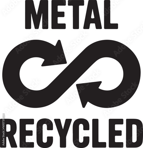 packaging sign  metal recycled