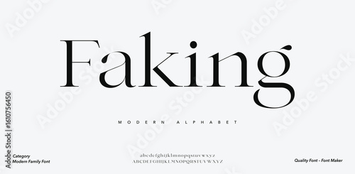 Unique condensed locked alphabet display font vector with ligature style