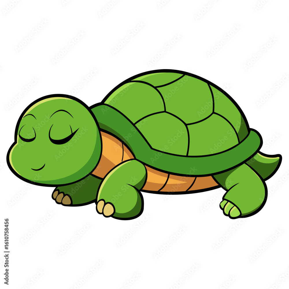 Obraz premium Cute Cartoon Turtle