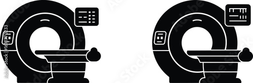 MRI Machine Vector Illustration in Medical Environment