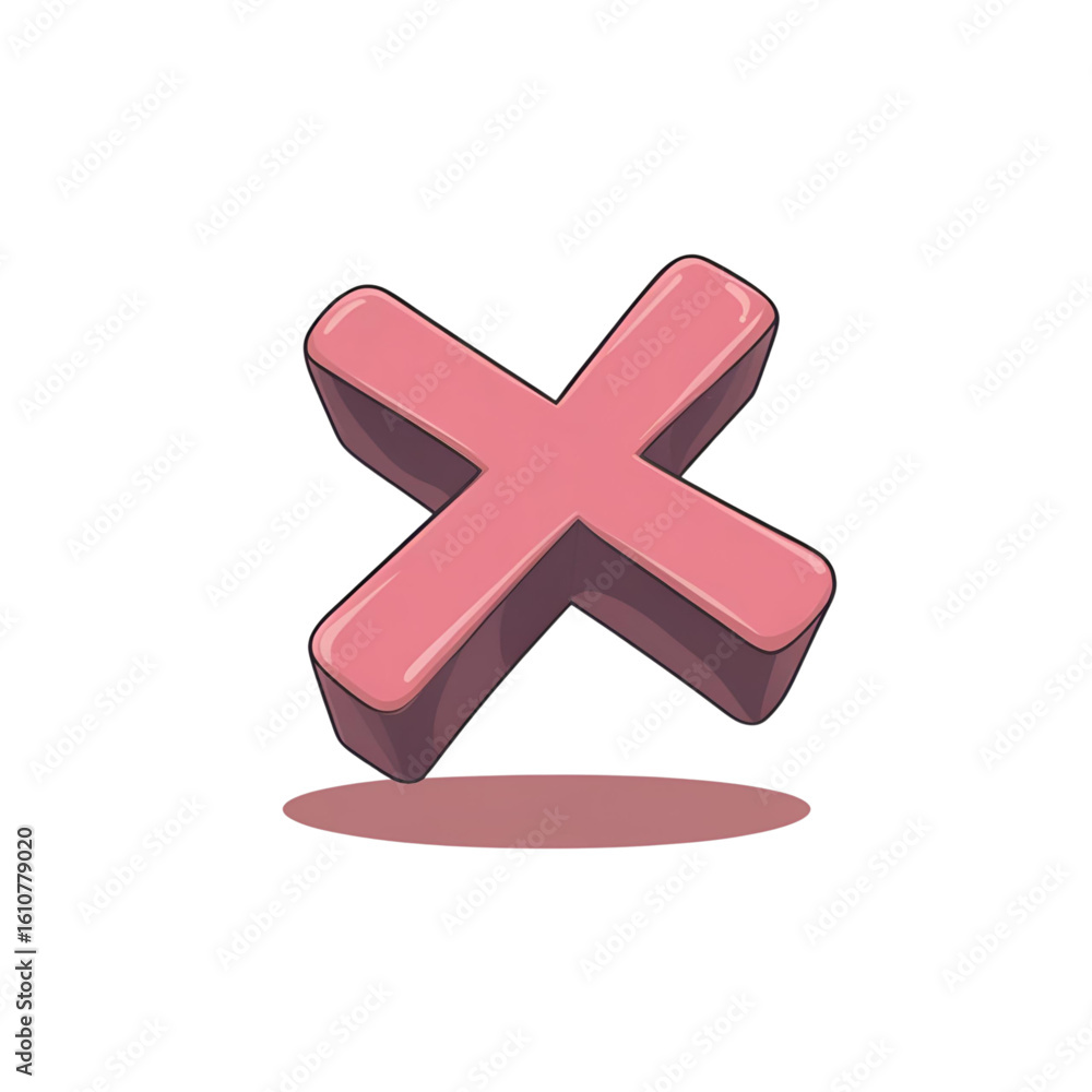 Obraz premium red cross mark