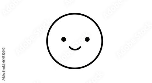 Simple Smiley Face: A clean, minimalist graphic of a happy, smiling face, perfect for expressing joy or positive emotions.