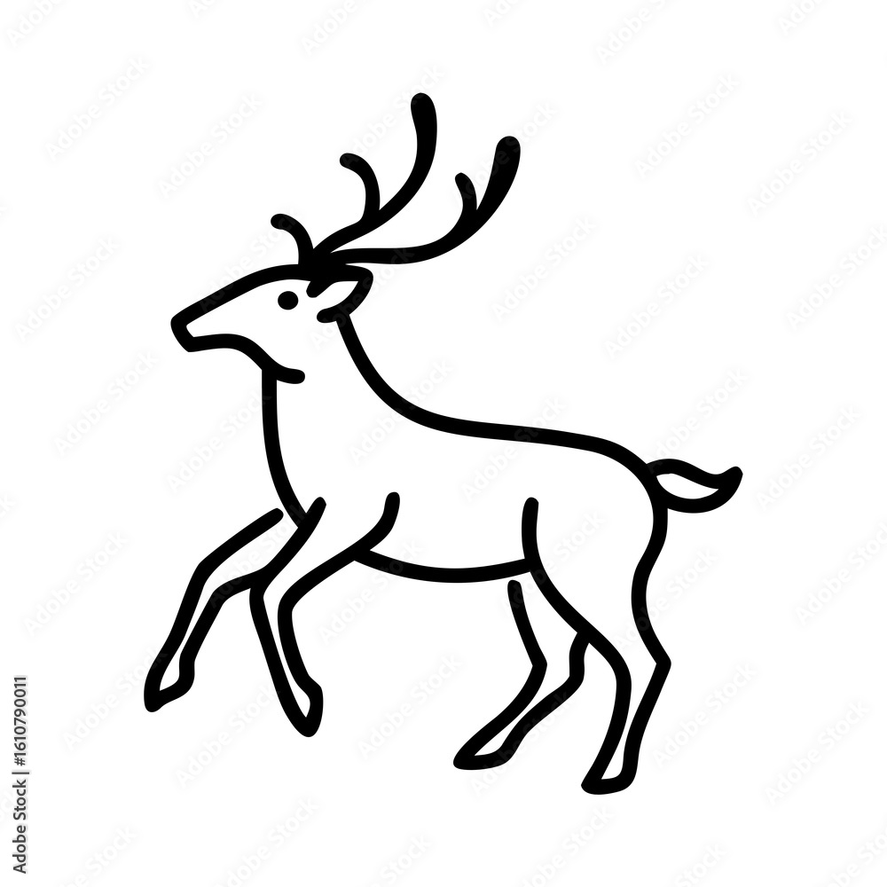 Fototapeta premium deer silhouette vector illustration