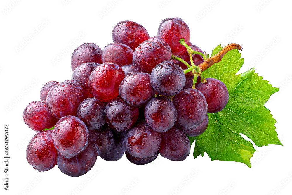 Fototapeta premium Fresh red grapes with water droplets, perfect for culinary projects and design