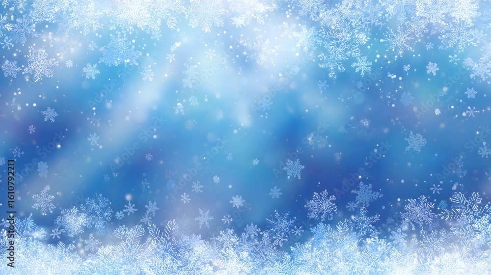 Elegant Snow Border for Holiday Banners – Generative AI Elegant Snow Border for Holiday Banners – Generative AI