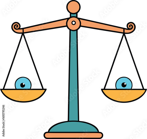 Balance weight measure vector illustration