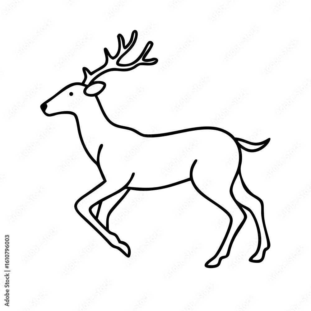 Fototapeta premium deer silhouette vector illustration