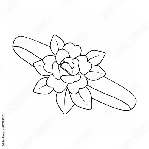 Floral ring adornment jewelry accessory