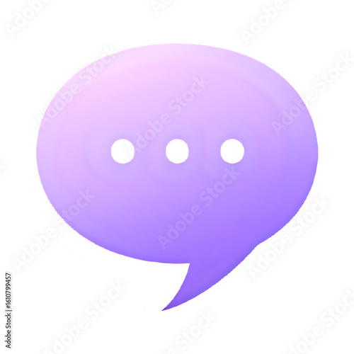 Purple gradient speech bubble with ellipsis