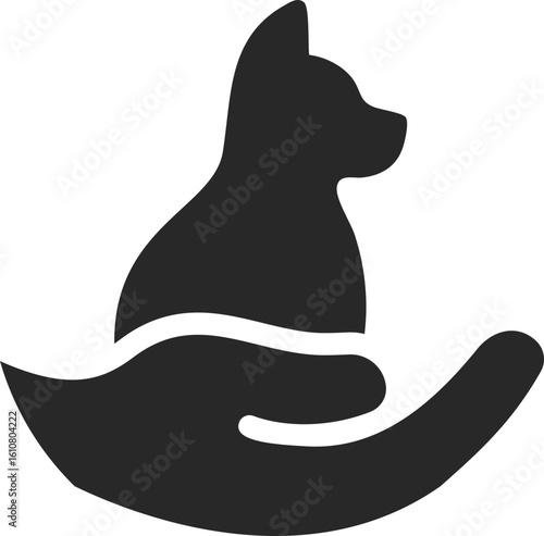 Puppy in hand showing charity and volunteer support for animal rescue, shelter care, and community kindness
