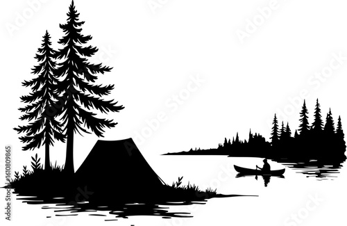 mountain man hiking, silhouette, vector bundle