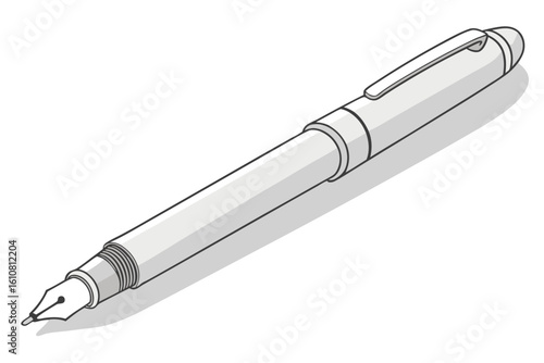 White pen on white background