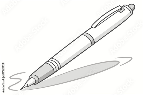 White pen on white background