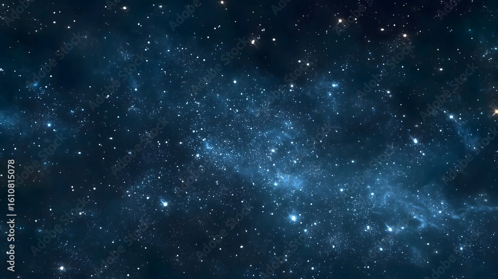 Naklejka premium Dark Space with Starscape for Wallpaper or Banner – Generative AI